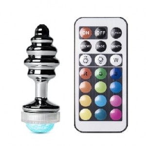 Anal Plug Metal Light Up Type III, Non-Vibrating